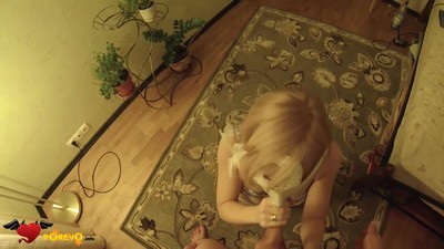 С блондинками, Домашнее, Кончают на лицо, Домашний минет,